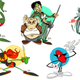 Illustration for article titled Classic Video Game Protagonists As Wacky Cartoon Characters